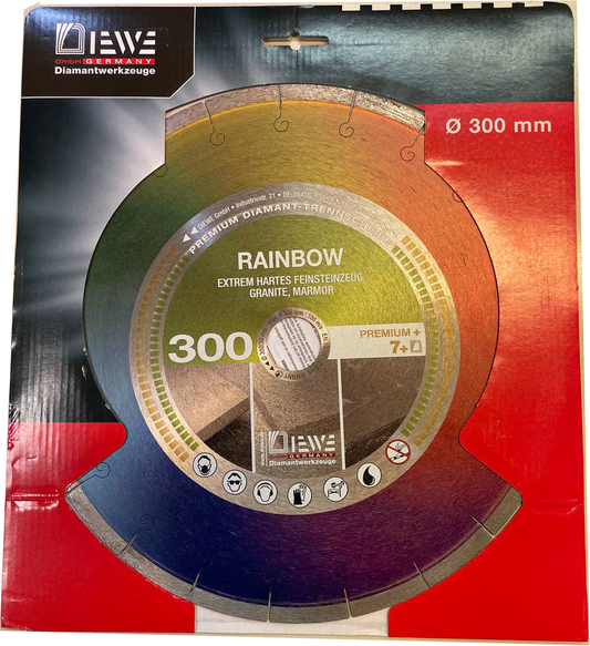 Diamant-Sägeblatt für Steinsäge / Steinschneidemaschine zum Schneiden von Granit, Feinsteinzeug und Marmor im Durchmesser 300mm